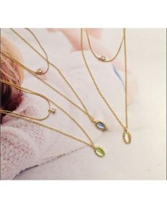Pendant necklace Tibetan silver alloy Alloy diamond-set clavicle chain