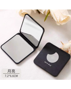Portable mirror with black foil stamping