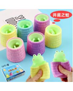Stress Relief Vent Small Toy Bouncing Frog 12/box