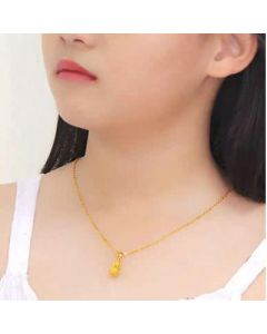 Necklace pendant permanent treasure sand gold plated with 24K real gold