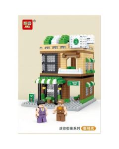 Micro Particle Building Blocks JK-JM012 Mini Street View Coffee Shop Series 80boxes/ctn