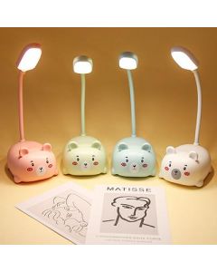 USB Eye Protection Desk Lamp LED Folding Rechargeable Learning Light Cartoon Animal Children's Night Light Bedside Lamp
