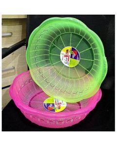 Vegetable Washing Basket 282PE Hollow Round Draining Plastic Sieve Basket Vegetable Washing Bowl Fruit Vegetable Drain Basket
