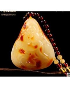 Beeswax necklace Long pendant