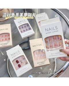 Wear nail piece detachable one-size-fits-all nail patch jelly glue fake nails 6 C6-1-3