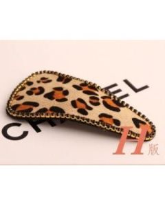 Leopard rhinestone horsehair BB clip hairpin tiara hair ornament bangs clip
