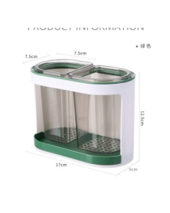 The chopstick rest is double grid and transparent