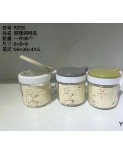 Glass Spice Bottle with Lid 96/Carton
