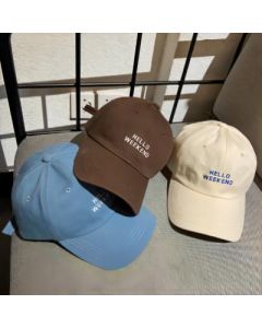 Cap Lettered embroidered curved brim baseball cap