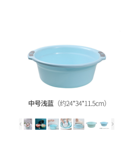 Plastic basin with thickened ears