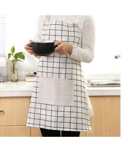 Oil-resistant waistband, cotton and linen, sleeveless pocket apron