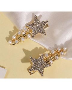 2 rhinestone hairpins