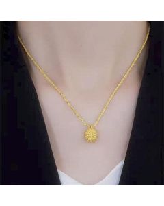 Necklace pendant permanent treasure color sand gold plated with 24K real gold