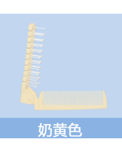 Folding comb with double teeth