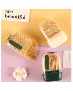 Toothpick case made of bamboo double-ended