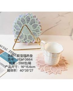 Anti-slip and anti-scald heat insulation mat YEM-0664 pvc soft rubber 288bags/carton