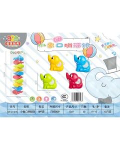 Cartoon elephant whistle rattle baby toy 600pcs/carton