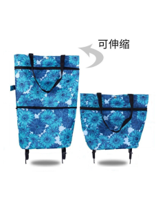 Printed wheel shopping bag