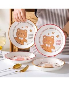 Ceramic plate 7.1 inch white glaze
