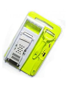 Cutting board, grater, vegetable cutter, peeling knife, fruit knife, kitchenware 5 pieces, 50 sets/carton