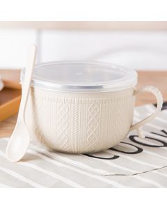 Instant noodle bowl with lid