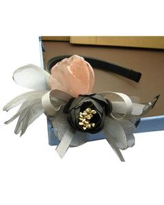 Bridal feather tiara 180° organza