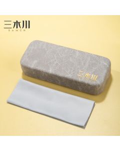 Sanmuchuan Premium Eyeglass Case with Anti-Pressure and Anti-Drop Protection, Includes 1 Cleaning Cloth for Large Frame Glasses - Rock Gray