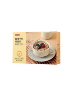 JingDong JingZao Pure Fragrance Milk Oatmeal 1120g (40g*28 bags) High-Protein Instant Breakfast Light Meal Dietary Fiber