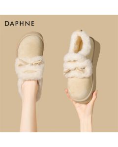 Daphne Women's Snow Boots with Fleece Lining New Thick-Soled Fur Shoes Winter Boots 4025607036 Beige Size 38