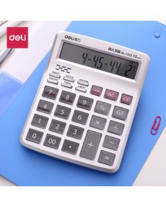 deli Calculator - Large Button, Big Screen, Voice Calculator with Real Human Pronunciation for Financial Accounting and Office Use, Medium Size with Crystal Buttons, Economic Model 1512