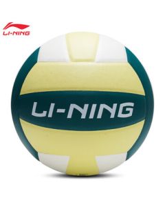 LI-NING Volleyball No.5 PU Leather Wear-Resistant Hard Training & Competition Ball - Yellow Green LVQK735-2/LVSV202-2