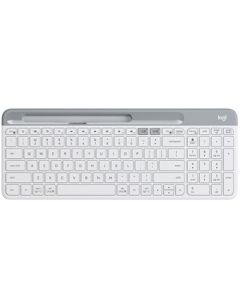 Logitech Wireless Bluetooth Keyboard, Ultra-Thin Portable Keyboard for Laptop and Tablet, K580 White