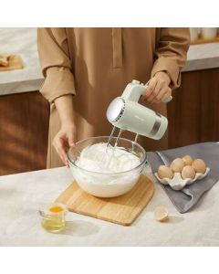XMSJ Egg Beater, Household Electric Whisk for Cream and Milk Foam, Mini Baking Handheld Mixer with Four Rods and Ten Speeds, DDQ-B02L1