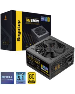 Segotep GN850W ATX3.1 Gold Certified Power Supply (Native 12V-2X6 Supports Direct Plug for 5080/5070ti Graphics Cards/Wide Voltage Gaming Desktop PC Case Power Supply)