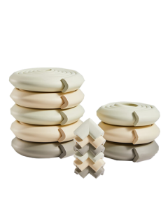 AIBEDILA Corner Guards for Baby Proofing, Extra Thick and Wide L-Shaped Beige Edge Protector Strips, 4 Meters