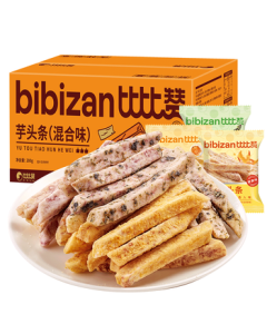 BIBIZAN Mixed Flavor Taro Strips 280g – Trendy Veggie & Fruit Crispy Snacks, Office Leisure Snack