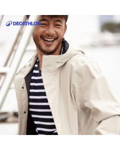 Decathlon Jacket Mid-Length Outdoor Windproof Mountaineering Coat Sailing ODT2 Light Chalk Gray S-4715006