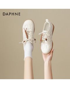 Daphne Women's Training Shoes 2025 New Beaded Charm Comfortable Casual Sneakers - Beige 39