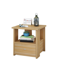 Shuai Li Bedside Table, Bedroom Nightstand with Drawer, Sofa Side Table, Two-Tier Storage Cabinet in Original Color SL8281Z