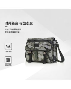 Samsonite NV2 Pixel Green Casual Crossbody Bag, Stylish Camouflage Travel Shoulder Bag for Men and Women