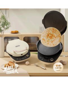 Bear Electric Pancake Maker, Detachable and Washable Upper and Lower Plates, Double-Sided Heating with Deepened Baking Pan, Sandwich Maker, Electric Griddle, DBC-C15V8 Beige