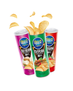 Kebike Potato Chips Combo Pack 315g Triple Can Set - Puffed Snacks for Kids, Leisure and Craving-Relief Snack Gift Box