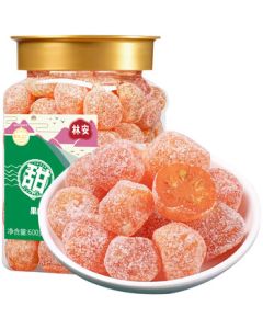 Lin'an Crystal Sugar Kumquat Dried Fruit 600g Jar – Sweet and Sour Snack for Pregnant Women & Kids, Ready-to-Eat Preserved Fruit