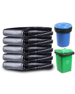 Zhuang Taitai X Property Sanitation Large Black Plastic Trash Bags [80*100cm 50pcs/pack] ZTT