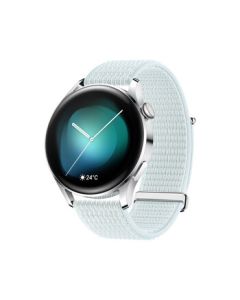 HUAWEI WATCH 3 Smart Sports Watch - Fashion Edition with eSIM, Independent Calling, Long Battery Life, Heart & Respiratory Health Monitoring, Gray-Blue Nylon Strap