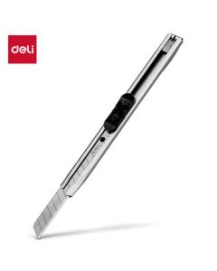 Deli (deli) Utility Knife, Paper Cutter, Wallpaper Knife, Package Opener, Box Cutter, Handcraft Knife, Stainless Steel Sharp Small Knife - Deli 2053 Metal Utility Knife (1 Piece)
