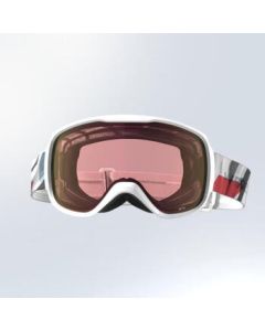 Decathlon Adult Anti-Fog Sunproof Ski Goggles Cool Red/White L/XL Suitable for Myopia 4785997