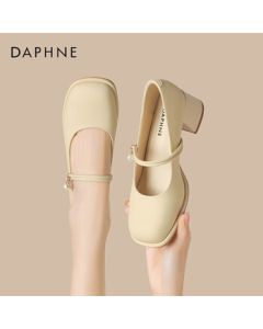 Daphne Women's Flats Elegant Square-Toe Mary Jane Pumps Single Strap Shoes 4024101109 Light Green 35