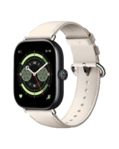 Xiaomi Redmi Watch 4 Classic Black + Genuine Leather Quick-Release Strap Cream White (Strap Shipped Separately)