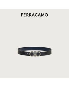 Ferragamo Men's Black Reversible Adjustable Gancini Belt 0770715_C _ 95 Gift for Boyfriend